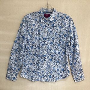 j. crew women’s blouse sz 2 floral made with liberty fabric button down